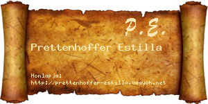 Prettenhoffer Estilla névjegykártya